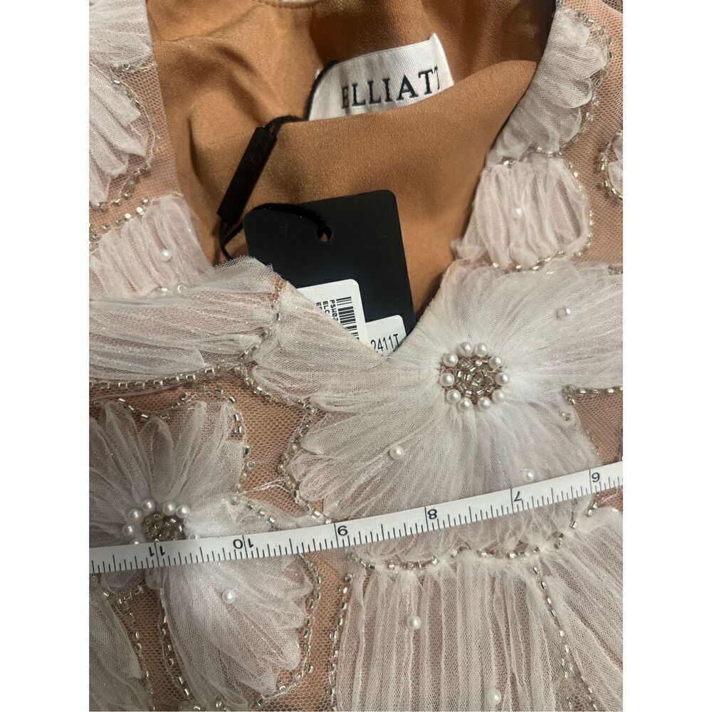 Elliatt Indira Floral Top & Skirt Set in Mesh White bridal bachelorette NWT$650 - Picture 14 of 16